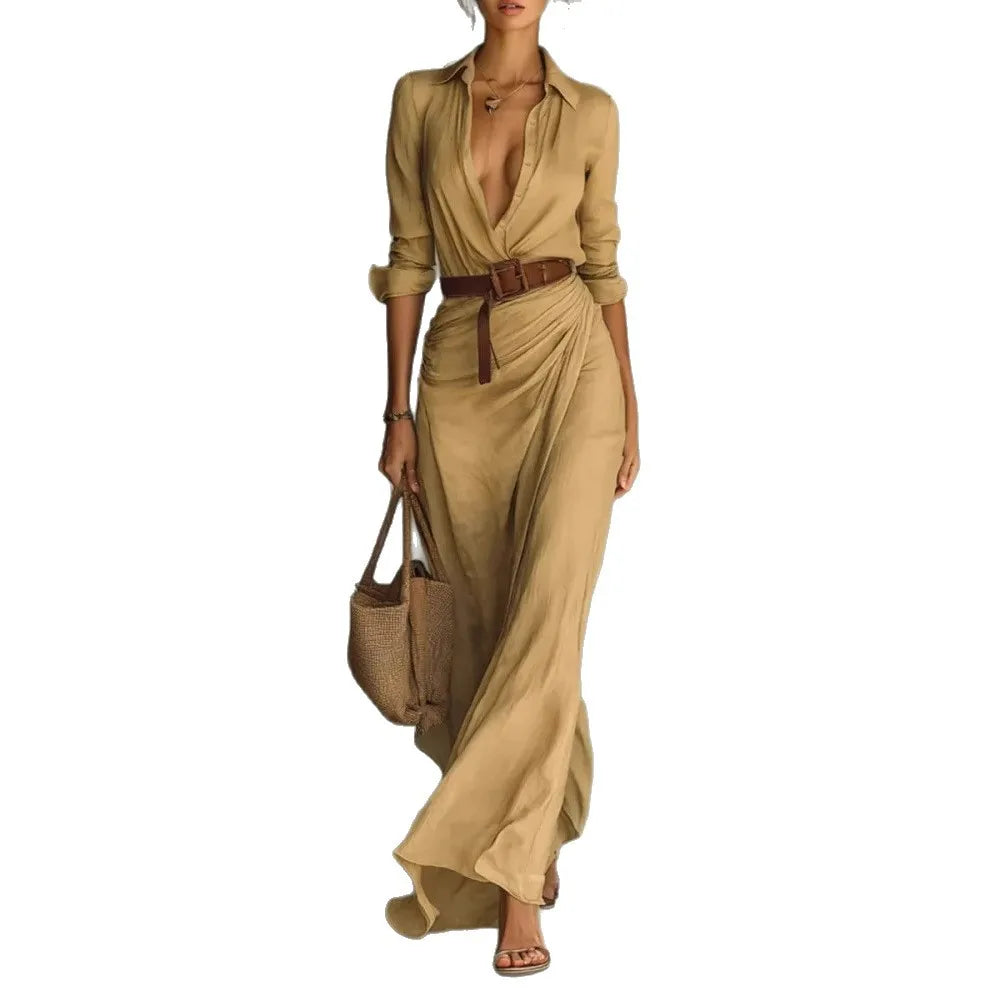 Glamorous Deep V Long Dress