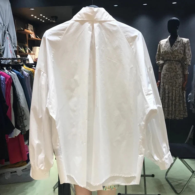 Long Sleeve Shirt Pointed Collar Office