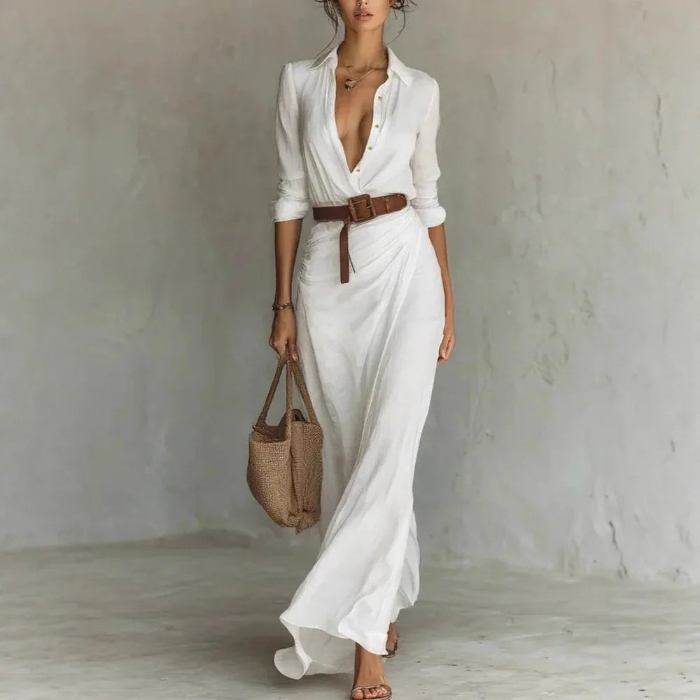 Glamorous Deep V Long Dress