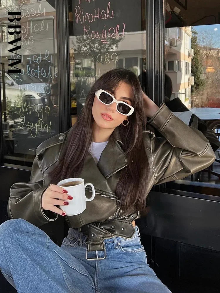 Vintage Oversized Moto Jacket