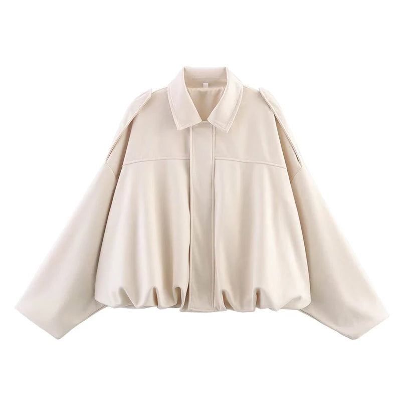 Cropped Luxe Bomber Suede