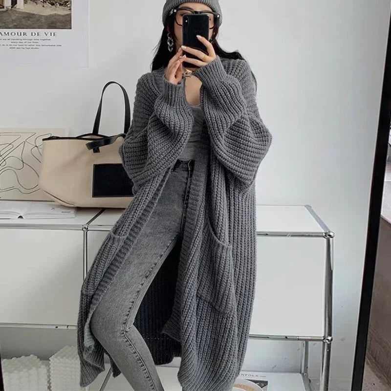 Long Cardigan Spring Knitted Loose Winter