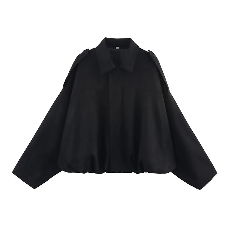 Cropped Luxe Bomber Suede