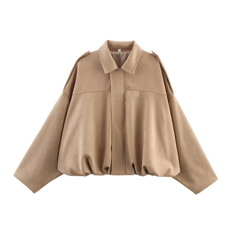 Cropped Luxe Bomber Suede