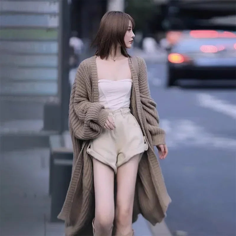 Long Cardigan Spring Knitted Loose Winter