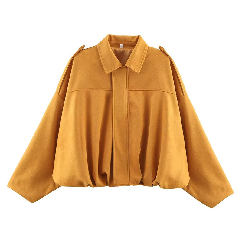 Cropped Luxe Bomber Suede