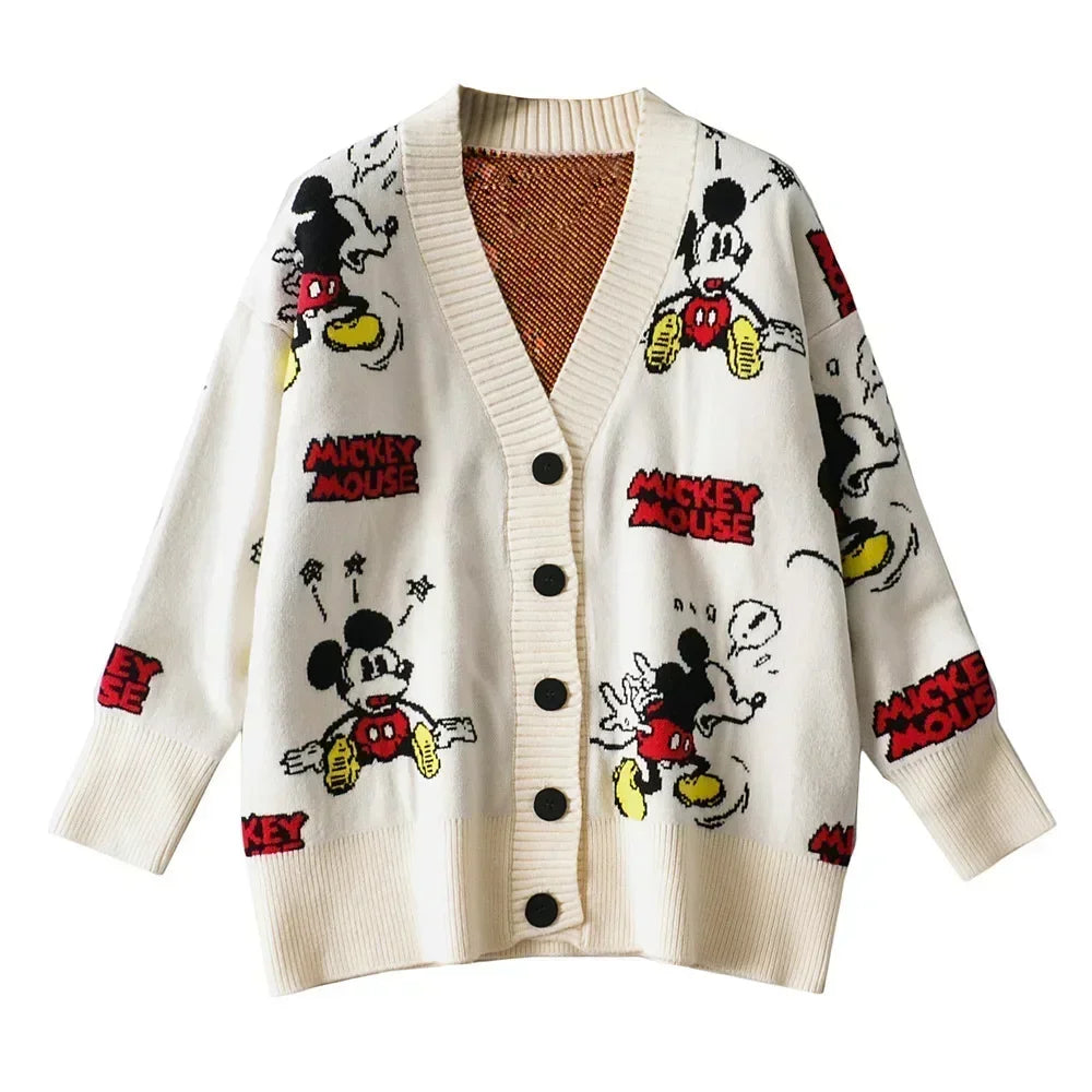 Disney Knitted Cardigan Donald Cartoon