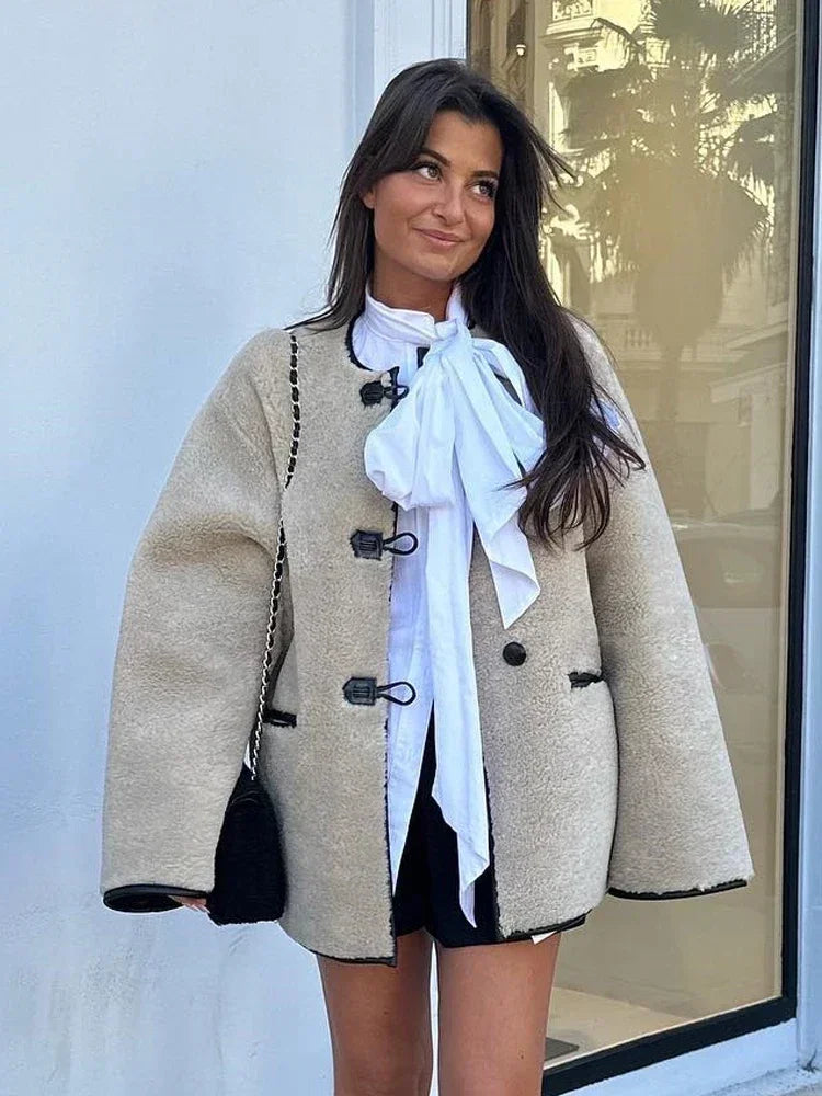 Loose Jacket Coat Retro