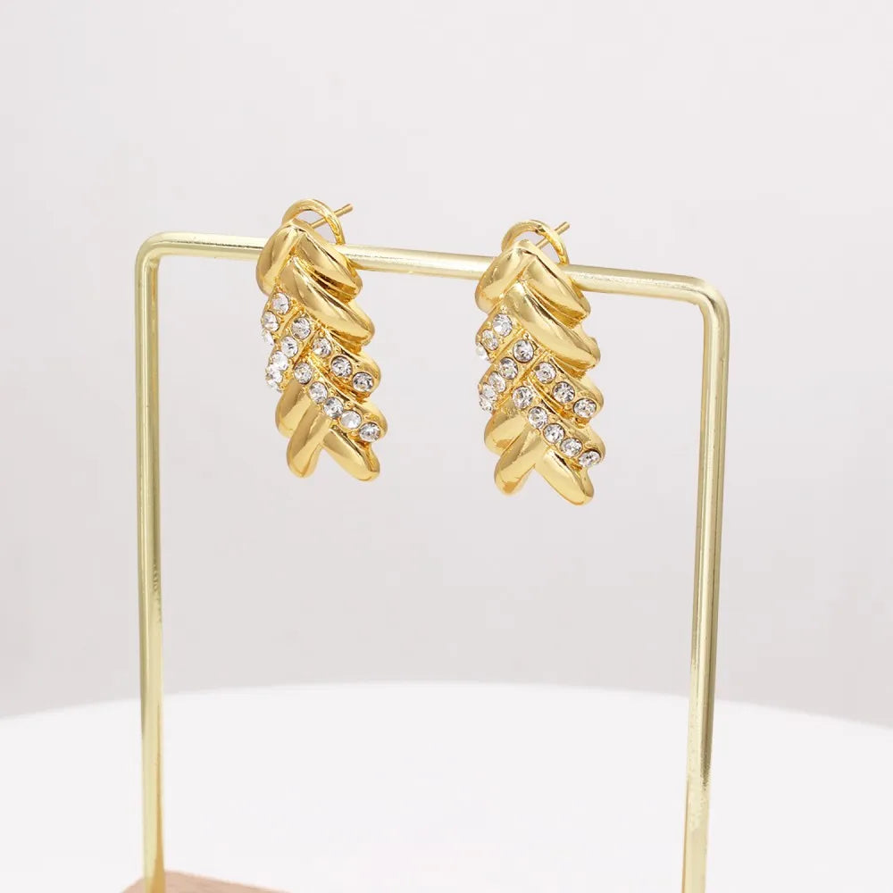 Crystal Jewelry Set Luxury Gold