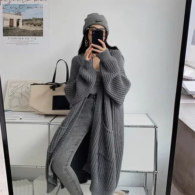 Long Cardigan Spring Knitted Loose Winter
